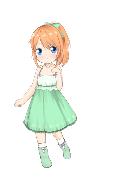 Little Cassie in her Green Dress